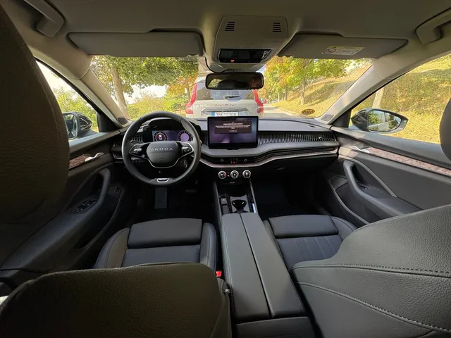 Inside Matt's car - clean, modern and comfortable